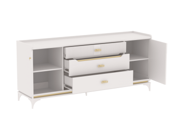 Комод широкий Сиде Белый (СБК) в Качканаре - kachkanar.mebel-e96.ru