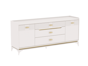 Комод широкий Сиде Белый (СБК) в Качканаре - kachkanar.mebel-e96.ru
