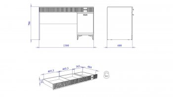 Стол письменный с надстройкой Сиде Белый (СБК) в Качканаре - kachkanar.mebel-e96.ru