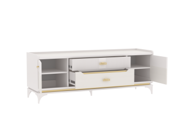 Тумба ТВ Сиде, Белый (СБК) в Качканаре - kachkanar.mebel-e96.ru