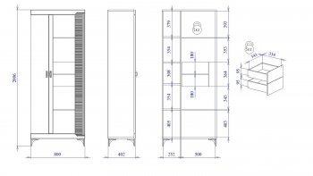 Пенал со стеклом широкий NEW Сиде Белый (СБК) в Качканаре - kachkanar.mebel-e96.ru