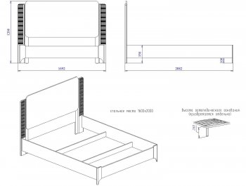 Кровать двуспальная Сиде Белый (СБК) в Качканаре - kachkanar.mebel-e96.ru