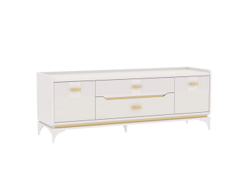 Тумба ТВ Сиде, Белый (СБК) в Качканаре - kachkanar.mebel-e96.ru