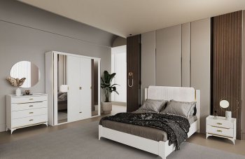 Спальный гарнитур Сиде Белый, модульный (СБК) в Качканаре - kachkanar.mebel-e96.ru