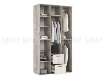 Шкаф 1200 мм Сильвия, дуб юкон/белый (Миф) в Качканаре - kachkanar.mebel-e96.ru