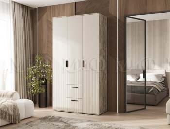 Шкаф 1200 мм Сильвия, дуб юкон/кашемир (Миф) в Качканаре - kachkanar.mebel-e96.ru
