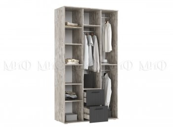 Шкаф 1200 мм Сильвия, дуб юкон/графит (Миф) в Качканаре - kachkanar.mebel-e96.ru
