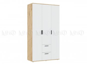 Шкаф 1200 мм Сильвия, крафт/белый (Миф) в Качканаре - kachkanar.mebel-e96.ru