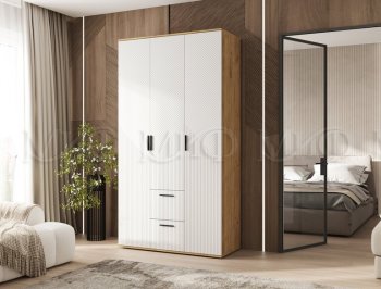 Шкаф 1200 мм Сильвия, крафт/белый (Миф) в Качканаре - kachkanar.mebel-e96.ru