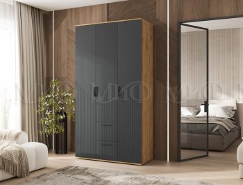 Шкаф 1200 мм Сильвия, крафт/графит (Миф) в Качканаре - kachkanar.mebel-e96.ru