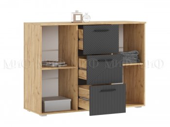Комод Сильвия, крафт/графит (Миф) в Качканаре - kachkanar.mebel-e96.ru