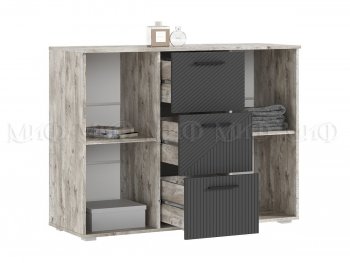 Комод Сильвия, дуб юкон/графит (Миф) в Качканаре - kachkanar.mebel-e96.ru