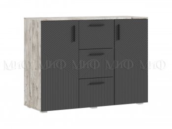 Комод Сильвия, дуб юкон/графит (Миф) в Качканаре - kachkanar.mebel-e96.ru