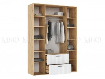 Шкаф 1600 мм Сильвия, крафт/белый (Миф) в Качканаре - kachkanar.mebel-e96.ru