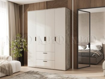 Шкаф 1600 мм Сильвия, дуб юкон/кашемир (Миф) в Качканаре - kachkanar.mebel-e96.ru