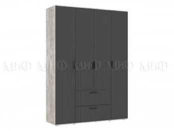Шкаф 1600 мм Сильвия, дуб юкон/графит (Миф) в Качканаре - kachkanar.mebel-e96.ru