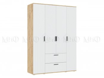 Шкаф 1600 мм Сильвия, крафт/белый (Миф) в Качканаре - kachkanar.mebel-e96.ru
