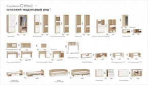 Система Стелс Шкаф-Пенал 2д1ящ Дуб сонома/Белый в Качканаре - kachkanar.mebel-e96.ru