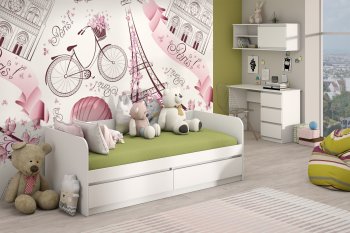 Кровать Соната 900 белый (Зарон) в Качканаре - kachkanar.mebel-e96.ru