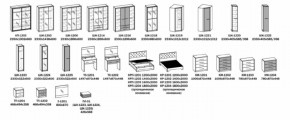 Спальный гарнитур ЛУНА (модульный)  Бодега белая в Качканаре - kachkanar.mebel-e96.ru