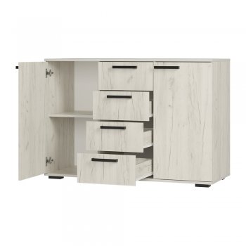 Комод Стандарт №2 NEW крафт белый  (БТС) в Качканаре - kachkanar.mebel-e96.ru