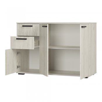 Комод Стандарт 3 NEW крафт белый (БТС) в Качканаре - kachkanar.mebel-e96.ru