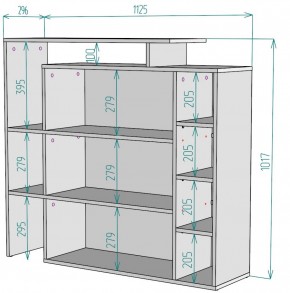 Стеллаж S36 (Белый) в Качканаре - kachkanar.mebel-e96.ru