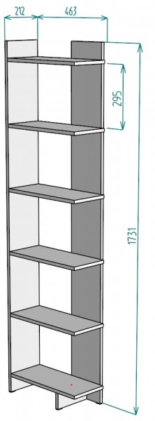 Стеллаж S4 (Венге) в Качканаре - kachkanar.mebel-e96.ru