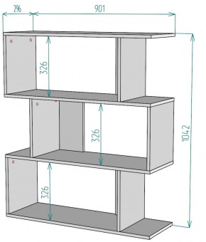 Стеллаж S41 (Белый) в Качканаре - kachkanar.mebel-e96.ru