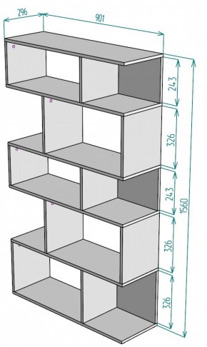 Стеллаж S5 (Белый) в Качканаре - kachkanar.mebel-e96.ru