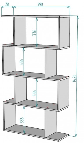 Стеллаж S52 (Белый) в Качканаре - kachkanar.mebel-e96.ru