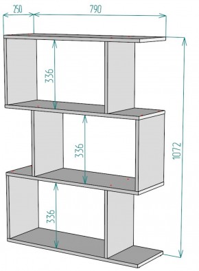 Стеллаж S53 (Графит) в Качканаре - kachkanar.mebel-e96.ru