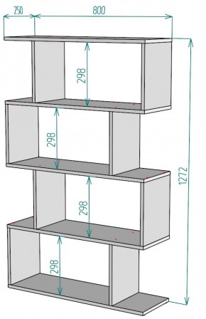 Стеллаж S54 (Белый) в Качканаре - kachkanar.mebel-e96.ru