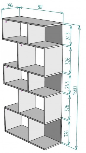 Стеллаж S6 (Белый) в Качканаре - kachkanar.mebel-e96.ru