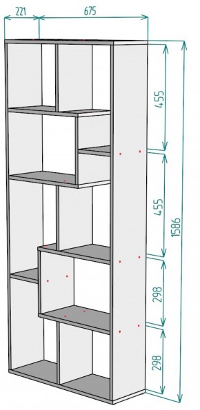 Стеллаж S8 (Белый) в Качканаре - kachkanar.mebel-e96.ru