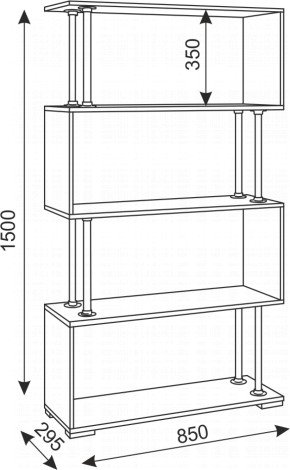 Стеллаж Зигзаг-2 (Риннер) в Качканаре - kachkanar.mebel-e96.ru