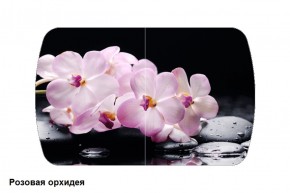 Стол Бостон 900*600 (опоры Брифинг) Стекло/фотопечать Розовая Орхидея в Качканаре - kachkanar.mebel-e96.ru | фото
