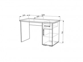 Стол компьютерный Лайт 1 (1200) в Качканаре - kachkanar.mebel-e96.ru