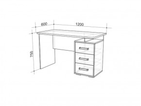 Стол компьютерный Лайт-2 (1200) в Качканаре - kachkanar.mebel-e96.ru