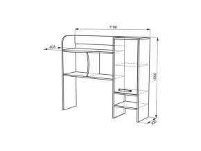 Стол компьютерный с надстройкой Лайт-1 (1200) в Качканаре - kachkanar.mebel-e96.ru