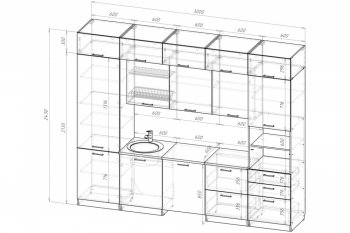Кухонный гарнитур Терция экстра 5 3000 мм (Герда) в Качканаре - kachkanar.mebel-e96.ru
