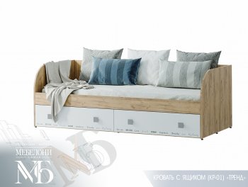 Кровать с ящиками Тренд LIGHT КР-01 (БТС) в Качканаре - kachkanar.mebel-e96.ru | фото