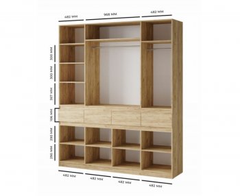 Шкаф 2000 мм Турин ЛДСП крафт серый/кашемир (ВВР) в Качканаре - kachkanar.mebel-e96.ru