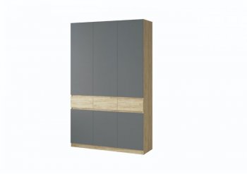 Шкаф 1500 мм Турин крафт/графит (ВВР) в Качканаре - kachkanar.mebel-e96.ru