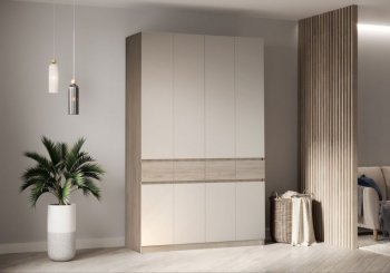 Шкаф 2000 мм Турин ЛДСП крафт серый/кашемир (ВВР) в Качканаре - kachkanar.mebel-e96.ru