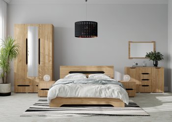 Спальный гарнитур Вега крафт золотой модульный (Гор) в Качканаре - kachkanar.mebel-e96.ru