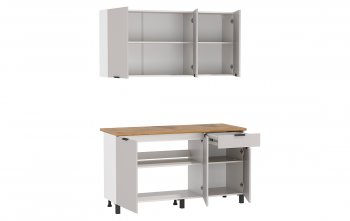 Кухонный гарнитур 1500 мм Венера кашемир ЛДСП (Олмеко) в Качканаре - kachkanar.mebel-e96.ru