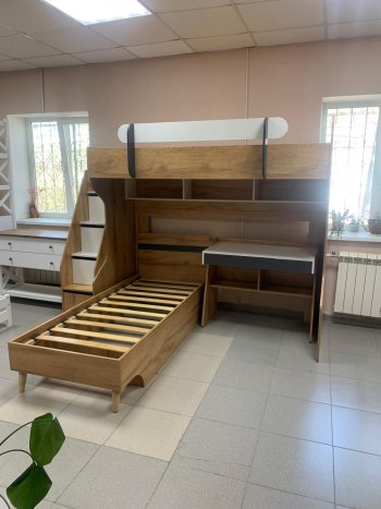 Кровать-чердак Омега-3 комп.2 в Качканаре - kachkanar.mebel-e96.ru