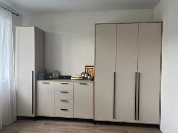 Шкаф 1360 3С2Я с ящиками Ева Сатин (Памир) в Качканаре - kachkanar.mebel-e96.ru