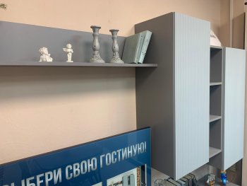 Стенка Сканди МДФ НМ-001 грин грей софт (Стиль) в Качканаре - kachkanar.mebel-e96.ru